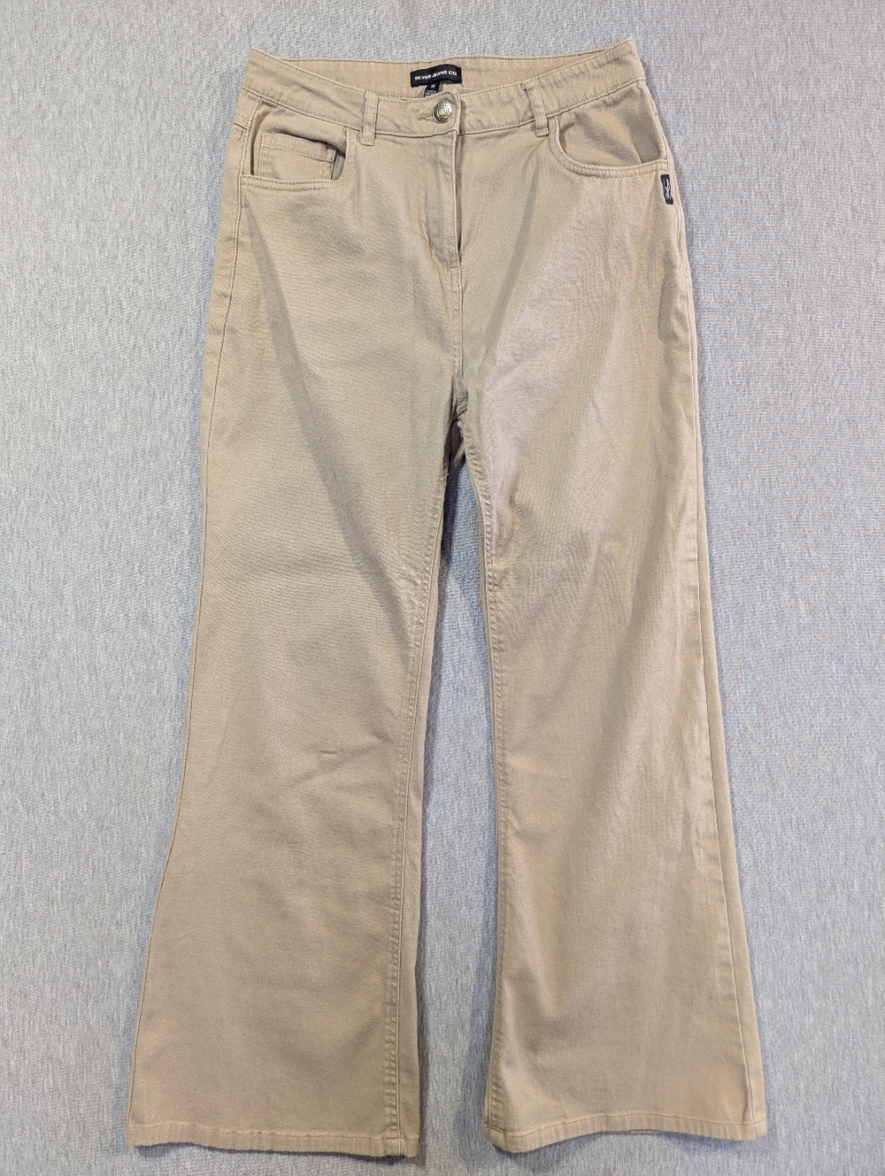 Silver Jeans Ashley Khaki Pants Women's 6 Cream  Wide Leg